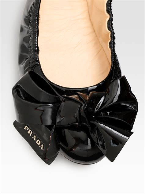 prada puffer bow flats|prada ballerina flats.